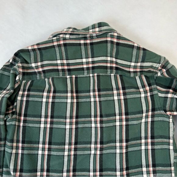 American Eagle Outfitter Green Plaid Shacket Thick Button Up Shirt Men’s Sz M - Picture 13 of 14
